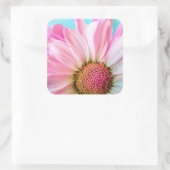 Sticker Carré Belle Fleur rose Gros plan Photo (Sac)