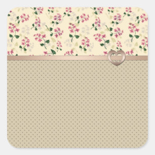 Sticker Carré Belle florale sans couture motif oubli-me-non pi