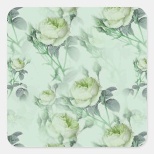 Sticker Carré Belle florale Vintage
