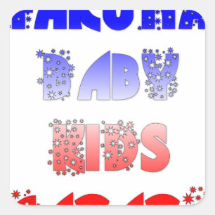 Sticker Carré Belle Français Bébé Enfants Drapeau National Coule