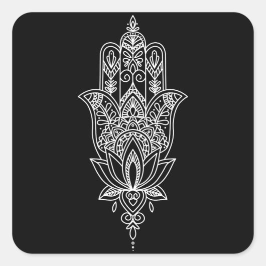 Sticker Carré 💝 🕉 Belle main Fatimas (Devant)