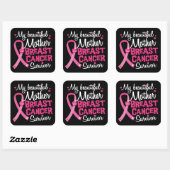 Sticker Carré Belle maman Mère Cancer du sein Survivant (Feuille)