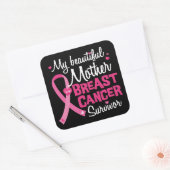 Sticker Carré Belle maman Mère Cancer du sein Survivant (Enveloppe)