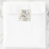 Sticker Carré Belle Mariage Bells | Personnalisé (Sac)