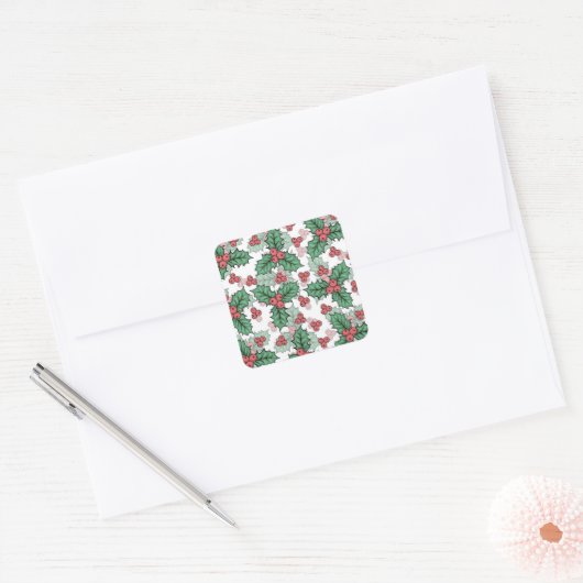 Sticker Carré Belle Mistletoe (Enveloppe)