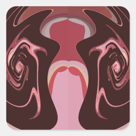 Sticker Carré Belle Motif Maroon Africain Design d'impression (Devant)