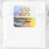 STICKER CARRÉ BELLE PHILIPPIENNE 4:13 PHOTO DE LA SCRIPTURE (Sac)