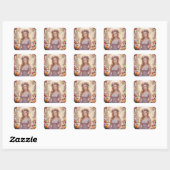 Sticker Carré Belle princesse fée (Feuille)
