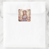 Sticker Carré Belle princesse fée (Sac)