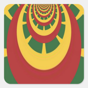 Sticker Carré Belle Rasta Extraordinaire Couleurs Art Imprimer