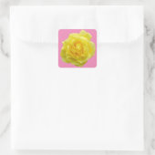 Sticker Carré Belle rose jaune (Sac)