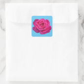 Sticker Carré Belle rose rose (Sac)