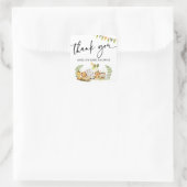 Sticker Carré Belle Safari Animaux Merci Fête Faveurs (Sac)