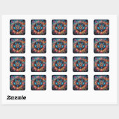 Sticker Carré Belle Sorcière pentacle2 (Feuille)