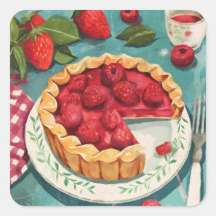 Sticker Carré Belle tourte Berry