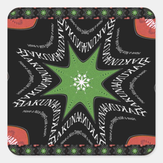 Sticker Carré Belle Whirling étoiles arrière - plan Imprimer vec (Devant)