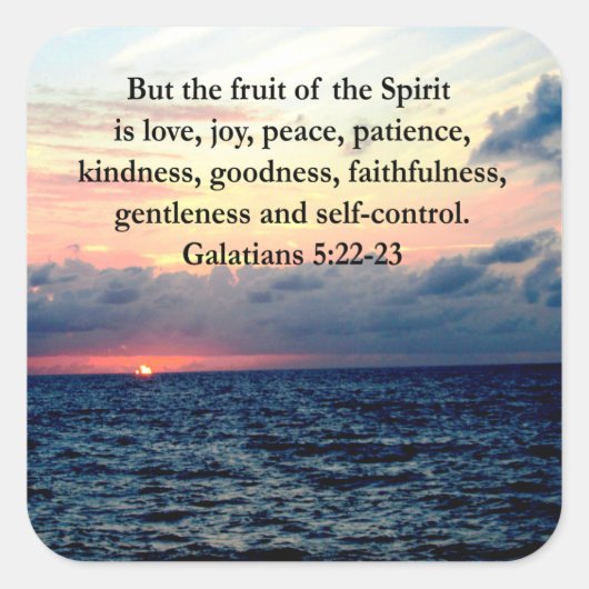 STICKER CARRÉ BELLES FRUITS GALATIENS DE L'ESPRIT (Devant)