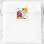 Sticker Carré Belles Roses (Sac)