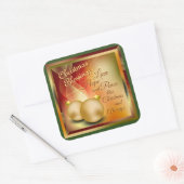 Sticker Carré Bénédiction de Noël, amour espoir paix (Enveloppe)