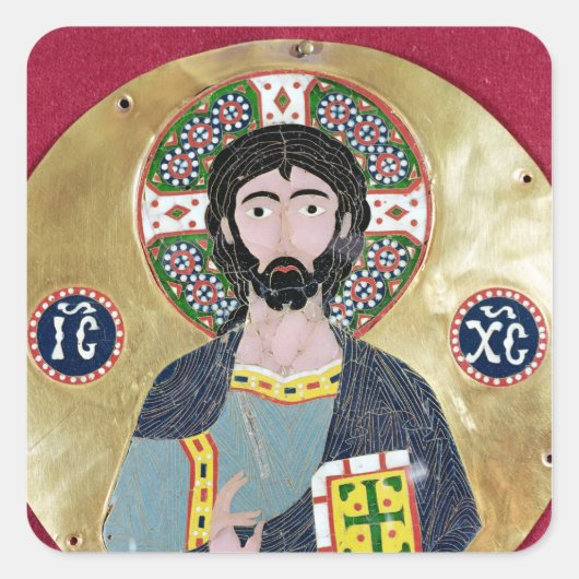 Sticker Carré Bénédiction du Christ, 10e-11e siècle (Devant)