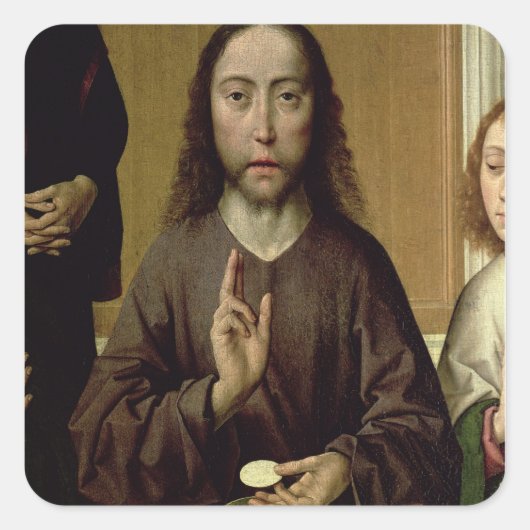 Sticker Carré Bénédiction du Christ 2 (Devant)
