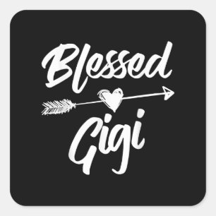 Sticker Carré Béni Gigi Thanksgiving - Amusant Grand-Mor Cadeau