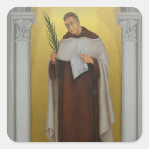 Sticker Carré Béni Titus Brandsma Carmelite Priest Carte Sainte
