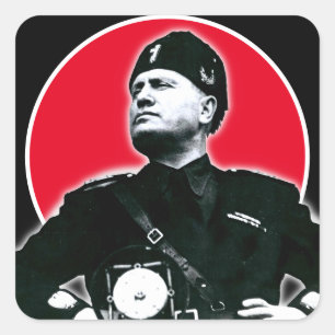 Sticker Carré Benito Mussolini