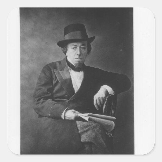 Sticker Carré Benjamin Disraeli, 1er comte de Beaconsfield (Devant)