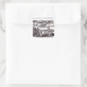 Sticker Carré Benjamin Franklin mène son expérience de cerf-vola (Sac)