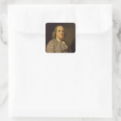 Sticker Carré Benjamin Franklin par Joseph Siffred Duplessis (Sac)