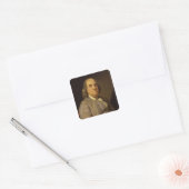 Sticker Carré Benjamin Franklin par Joseph Siffred Duplessis (Enveloppe)