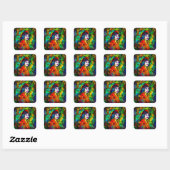 Sticker Carré Beret rouge (Feuille)