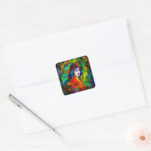 Sticker Carré Beret rouge (Enveloppe)