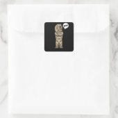 Sticker Carré Bergamasco berger chien têtu (Sac)