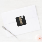 Sticker Carré Bergamasco berger chien têtu (Enveloppe)