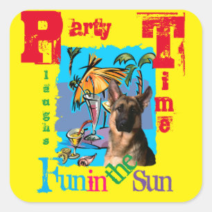 Sticker Carré Berger Allemand