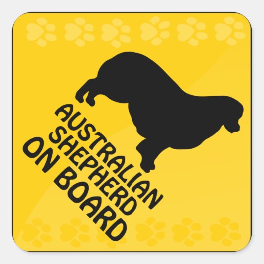 Sticker Carré Berger australien Xing (Devant)