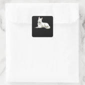 Sticker Carré Berger suisse blanc (Sac)