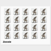Sticker Carré Berger traçant une chèvre (Feuille)
