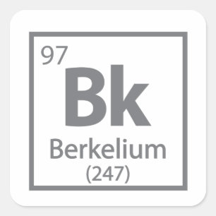 Sticker Carré Berkelium - Berkeley Science - Tableau périodique