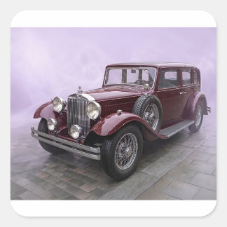 Sticker Carré Berline de luxe Bourgogne 1930
