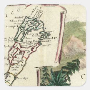 Sticker Carré Bermudes