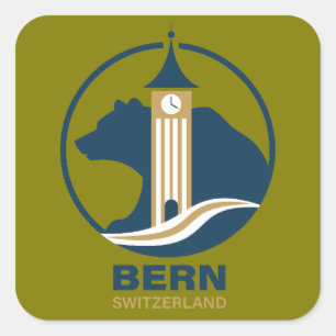 Sticker Carré Berne Suisse Europe