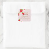 Sticker Carré Berry 1ère fraise Anniversaire (Sac)
