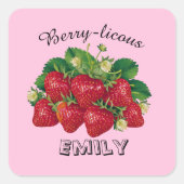 Sticker Carré Berry-licous (Devant)