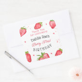 Sticker Carré Berry Premier anniversaire fraise (Enveloppe)