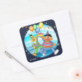 Sticker Carré Bert et Ernie Balloons d'anniversaire (Enveloppe)
