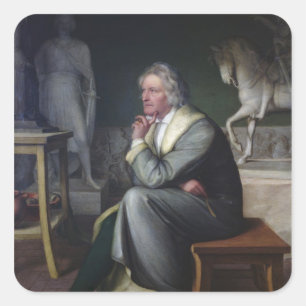 Sticker Carré Bertel Thorvaldsen dans son studio à Rome, 1834