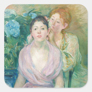 Sticker Carré Berthe Morisot - L'Hortensia / Les Deux Sœurs